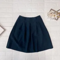 ROPÉ PICNIC ロペピクニック ひざ丈 フレアスカート ネイビー 薄手