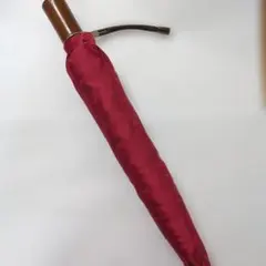 長傘 折りたたみ傘 レッド 総柄