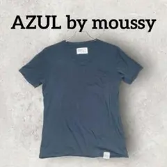 AZUL by moussy 半袖Tシャツ メンズVネックシャツ (S)ネイビー