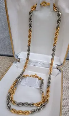 S ツイスト ネックレス ブレスレット セット
