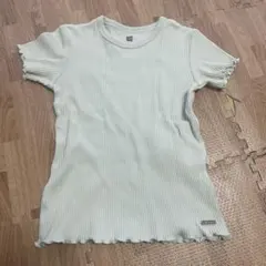 キッズ 120㎝リブTシャツ ライトグリーンのサムネイル