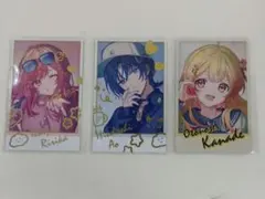 ❶ホロライブ ReGLOSS 2周年記念 ランダムチェキ風カード 箔押し 3枚