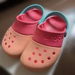 クロックス crocs 13 サンダル キッズ ピンク　オレンジのサムネイル