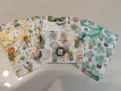 新品未使用 袖付き食事エプロン　スタイ3枚セット