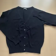 GU 黒 Vネックカーディガン