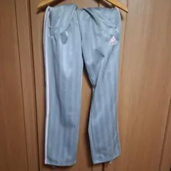 adidas ジャージパンツ グレー ストライプ
