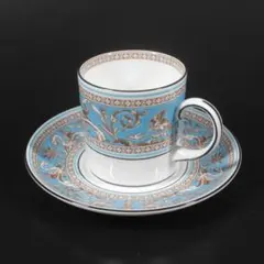 11【美品】ウェッジウッド フロレンティーン コーヒーカップ＆ソーサー 小ぶり