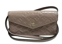 【極美品】ラシット エナメル 2way お財布ショルダー ピンクベージュ