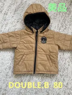 DOUBLE.B リバーシブルフード付き中綿アウターコート　80