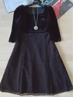 極美品！FOXEYバイカラーハイウエストワンピース 40 Rene foxey