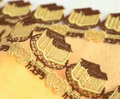 近沢レース×福砂屋　タオルハンカチ　イエロー