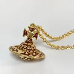 Vivienne Westwood｜スモールオーブネックレス／ゴールド×レッド 