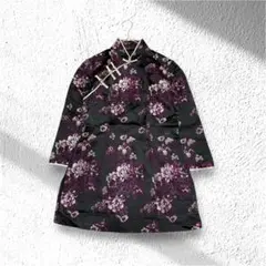 花柄　チャイナドレス（旗袍/チーパオ）　チャイナシャツ