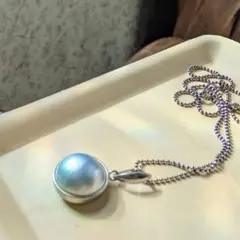 マベパール　ネックレス　シルバー　925 ブルー