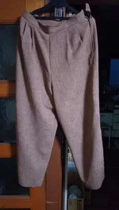 ブラウン タック入り ハーフパンツ