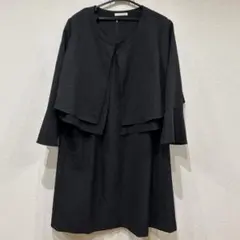 ブラック ワンピーススーツ 礼服　喪服　レディース　4L