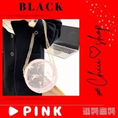 赤字処分　夏にぴったり G42《ピンク》花刺繍 ミニショルダー ゴールドチェーン