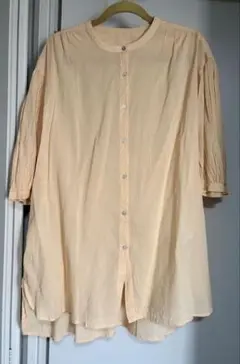 earth music&ecology ペールオレンジ ボタンアップシャツ