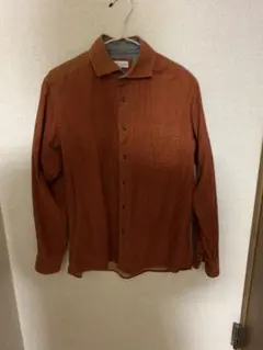 SIMPLE LIFE オレンジ ドット柄 長袖シャツ