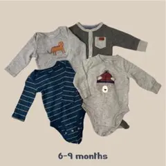 Carter’s 等0歳4点セット カバーオール、長袖ロンパース