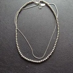 ネックレス　２連デザイン　シルバー