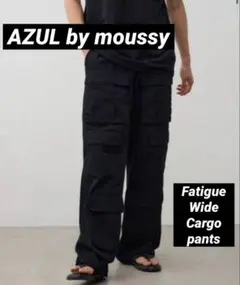 AZUL by moussy ファティーグワイドカーゴパンツ 黒 人気のサムネイル