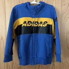 adidas ジップアップパーカー 青/黄/黒 100