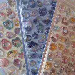 ねこ　ハムスター　いぬ　動物　ぷっくりシール　ボンボンドロップシール　3枚セット