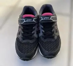 スニーカー アシックス レーザービーム ブラック x ピンク 22cm 黒 22