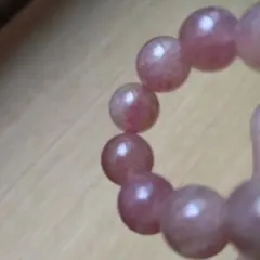天然石 ピンクビーズ ブレスレット