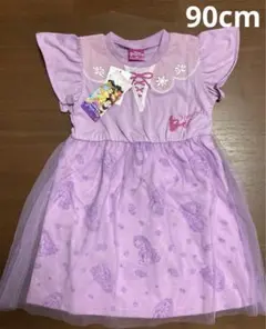 新品 ディズニープリンセス ラプンツェル 半袖ワンピース 90cm チュールのサムネイル