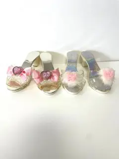 子供用　お姫様ごっこ用　プリンセスサンダル　2足セット