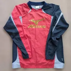 Mizuno 長袖ピステ レッド/ネイビー