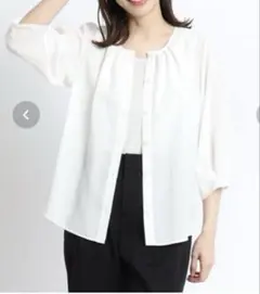 SONO DRY POPLIN フェミニニティチュニックブラウス 白 新品タグ付