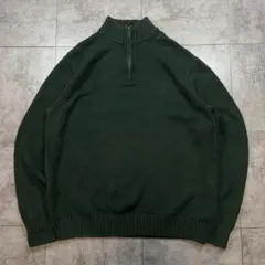 CHAPS チャップス ジップ ハーフジップ ハイネック コットン ロゴ ニットのサムネイル