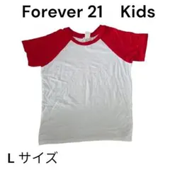 【美品】FOREVER 21 ギルズ ラグランTシャツ 赤 白 L 140cmのサムネイル