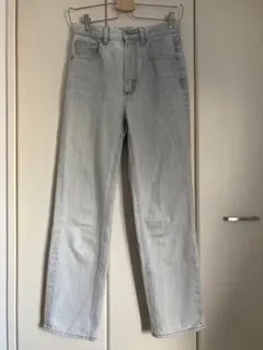 GU ハイウエストストレートジーンズ 【グレー】◆Sサイズ