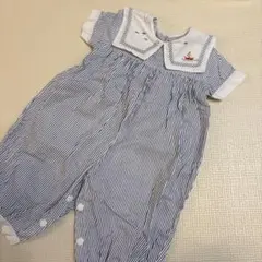 海外ベビー服　セーラー襟ロンパース 68cm