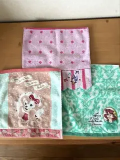 ディズニー　デザインタオル3枚セット