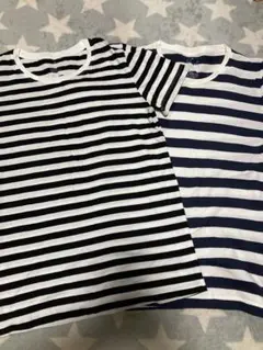 無印良品　ストライプ 半袖Tシャツ Mサイズ 2枚セット