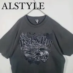 ALSTYLE ロック・アンド・ロール Tシャツ Lサイズ ダークグレー