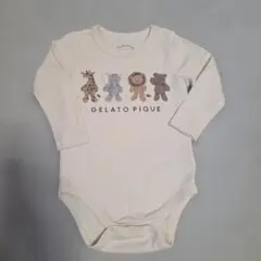 美品。gelato pique 動物プリントロンパース 80cm