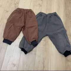 韓国子供服　兄弟　裏起毛パンツ　2セット