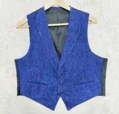 青ラメ入りベスト&パープルズボン ステージ衣装 舞台衣装