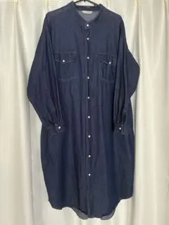 デニム ボタンアップ シャツワンピース　un dix cors アンディコール