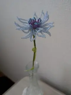 ✽Handmade✽Beads flower✽矢車草✽一輪挿し✽