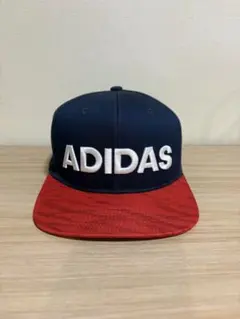adidas キャップ ネイビー×レッド