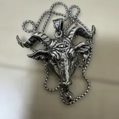 【存在感抜群】ゴシック 悪魔 ヤギ ヘッド ネックレス