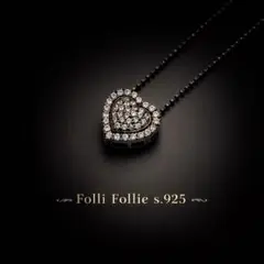 美品 ✨ フォリフォリ ハート ネックレス s925 ジルコニア 高級感