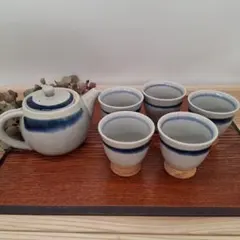 【未使用品】和器　茶器セット　急須　湯飲み　煎茶セット　茶器揃　湯のみ　湯呑み